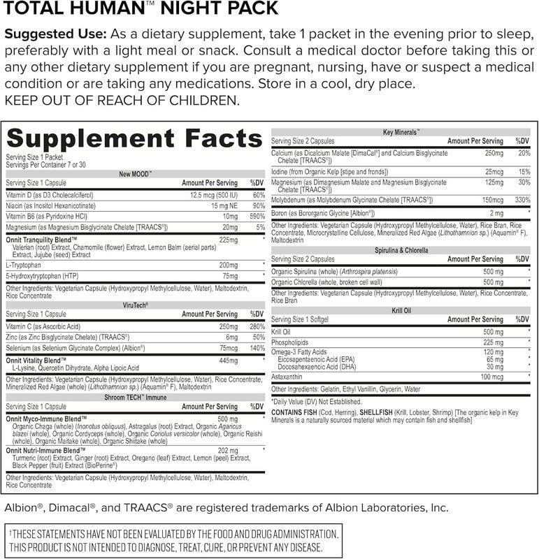 Total Human Day & Night Multivitamin Packs for Men & Women - 30-Day Supply8