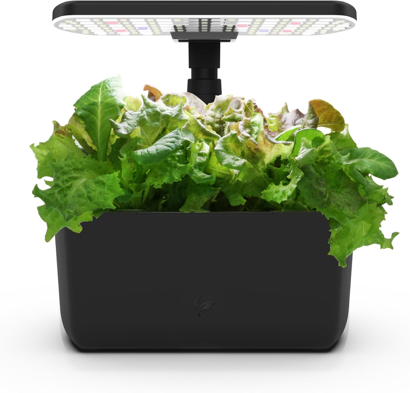Harvest Lite in Black, Soil Free Indoor Hydroponic Garden with LED Grow Light fo0