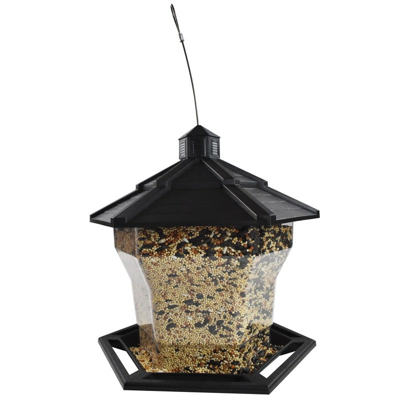 Earth Smart Black Recycled Plastic Hopper Bird Feeder, 6 lb Capacity, 11.5" Tall2