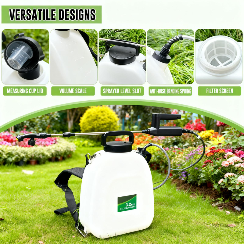 3.2 Gallon Battery Backpack Sprayer Electric Garden Sprayer Telescopic Wand2