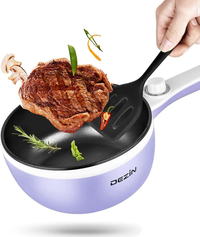 1.5L Electric Hot Pot Mini Non Stick Sauté Pan Portable Adjustable Power7