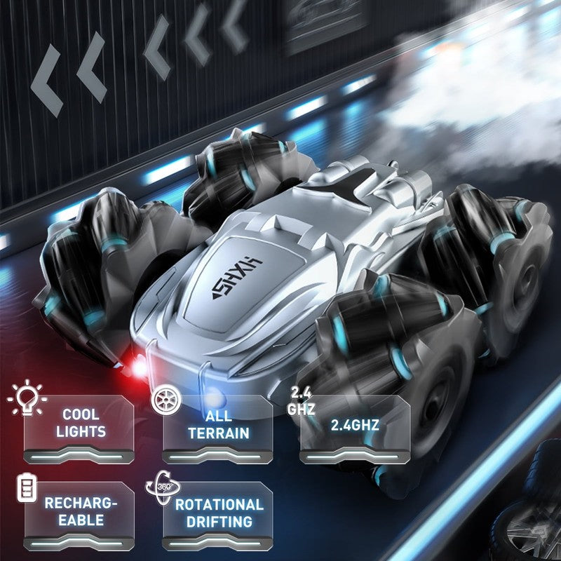 Remote Control Car,Double Sided 360° Rotating 4WD RC Cars, 2.4Ghz Electric Race 2