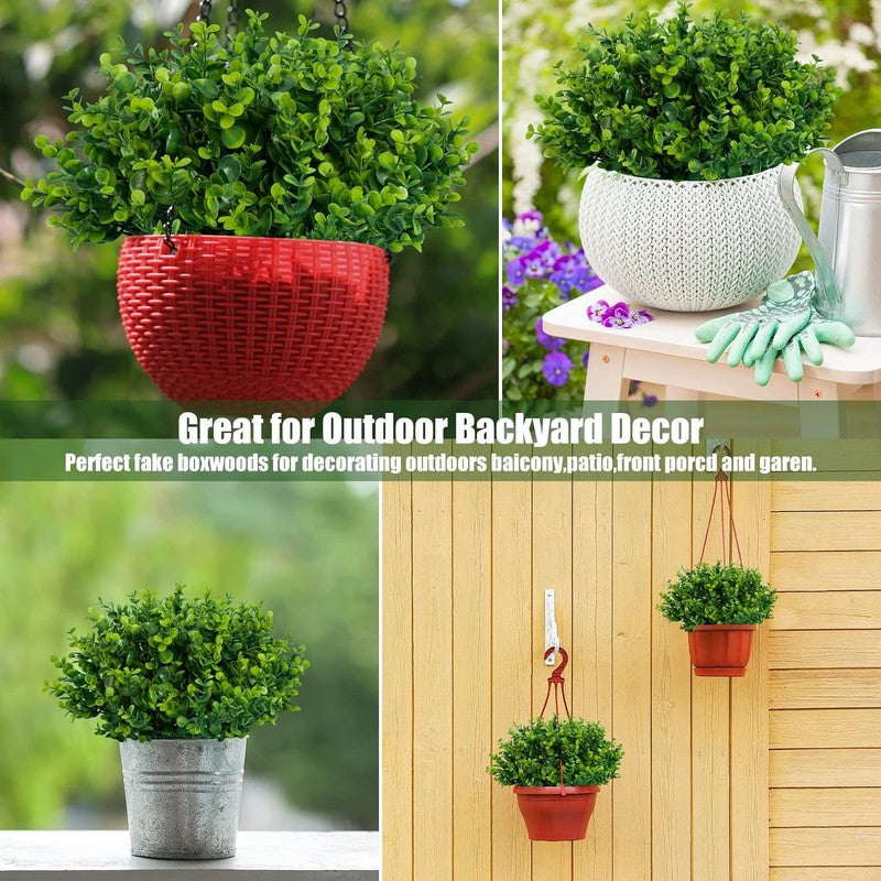 Artificial Greenery Plants Outdoor UV Resistant Fake Plants Boxwood Shrubs Grass5