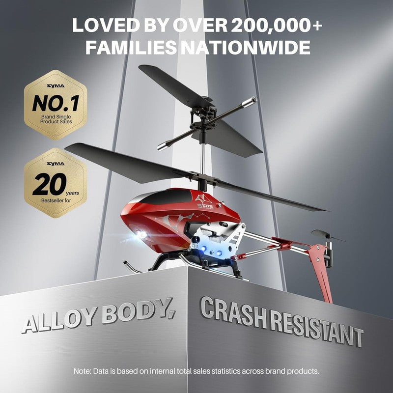 Kids RC Helicopter S107H E Remote Control Durable Alloy One Key Takeoff1