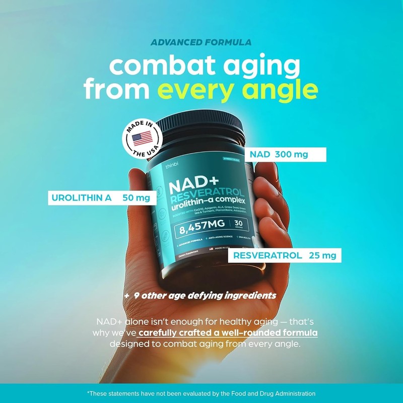 Extra Strength NAD Supplement with Green Tea & Resveratrol for Men & Women2
