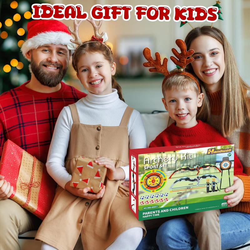 LED Bow and Arrow Set Kids 2 Pack Archery Toy 20 Suction Arrows Target8