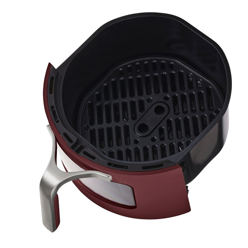 6QT Air Fryer with Thymecrisp Ceramic Nonstick Basket Cabernet Red11