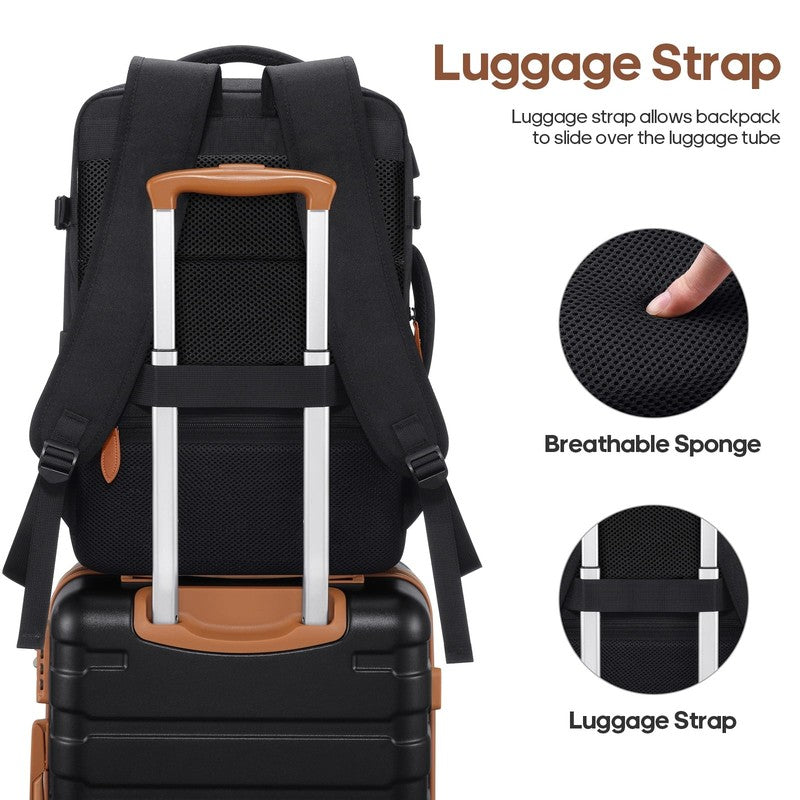 3 Piece Carry On Luggage Set Hardshell Spinner TSA Lock Backpack Travel Set5