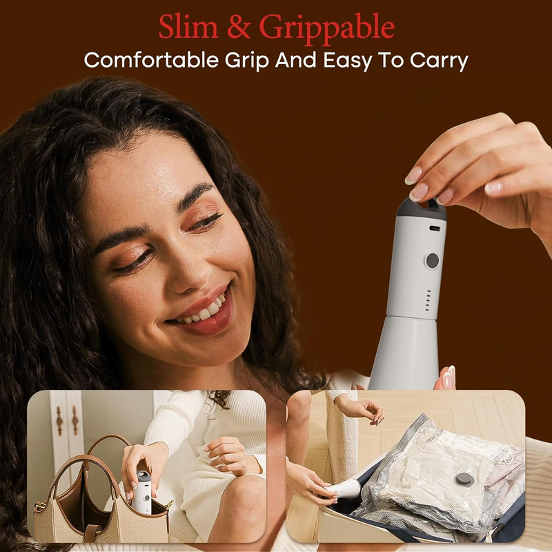 24 Pack Travel Vacuum Bags w/ Rechargeable Air Pump Space Saver6