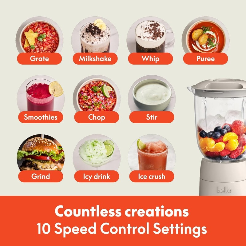 10 Speed Blender Juicer Smoothie Maker 48Oz Slim Design 450W Dishwasher Safe4