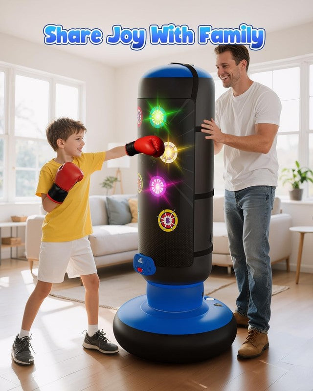 Kids Punching Bag with LED Scoring Lights Music Boxing Toy Ages 4 124
