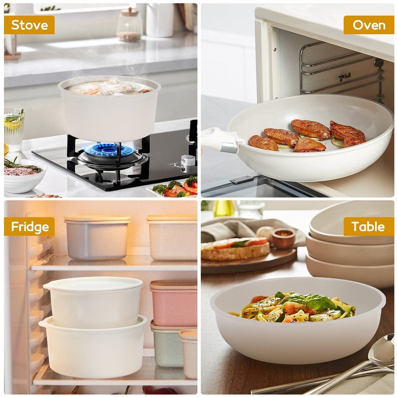 20 Piece Ceramic Pots and Pans Set Non Stick, Cookware Set with Detachable Handl7