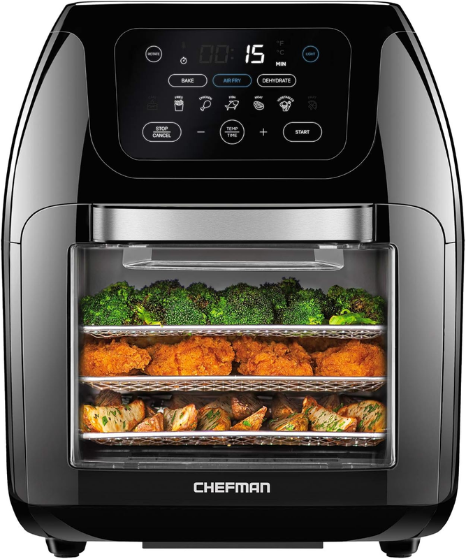 Digital Air Fryer Oven 10L XL Rotisserie Dehydrator 17 Presets Touch Screen9