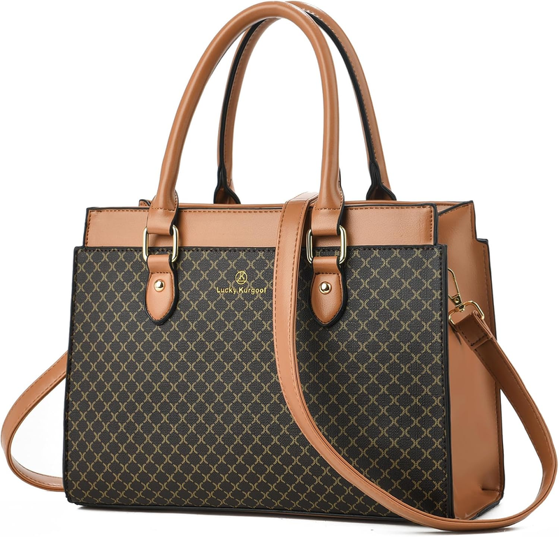 Women Handbags Purses Leather Dual-Tone Tote Shoulder Top Handle Satchel Bag0