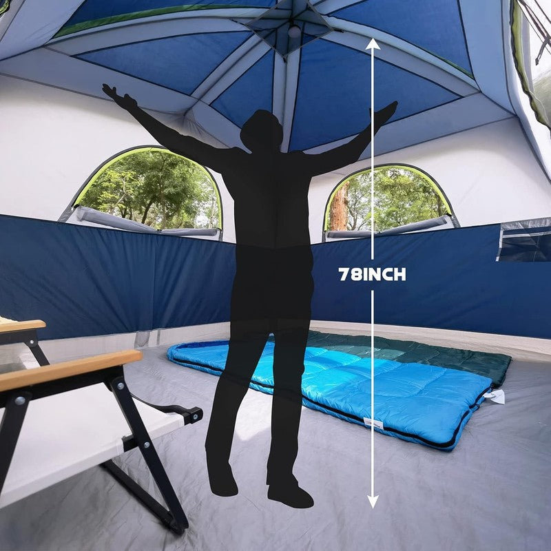 Tents 6 Person Waterproof Windproof Easy Setup,Double Layer Family Camping Tent 2