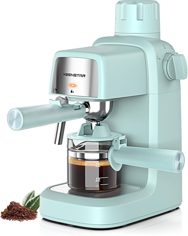 3.5 Bar Espresso Machine 800W 4-Cup Compact with Milk Frother8