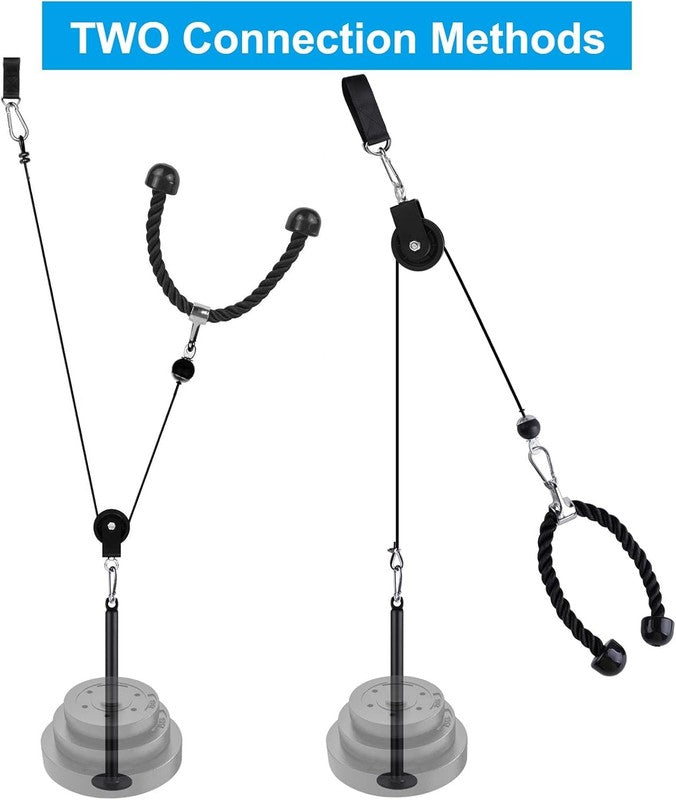 LAT Pull down and Lift Weight Pulley System Cable Machine Pulley Attachment for 2