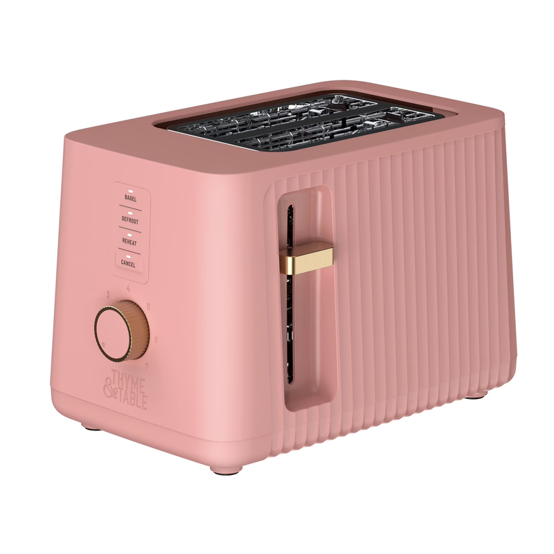2-Slice Toaster, Extra-Wide Slots with Removable Crumb Tray, Faded Rose0