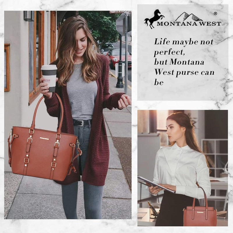 3PCS Purses for Women Tote Bag and Wallet Set Shoulder Satchel Handbags7