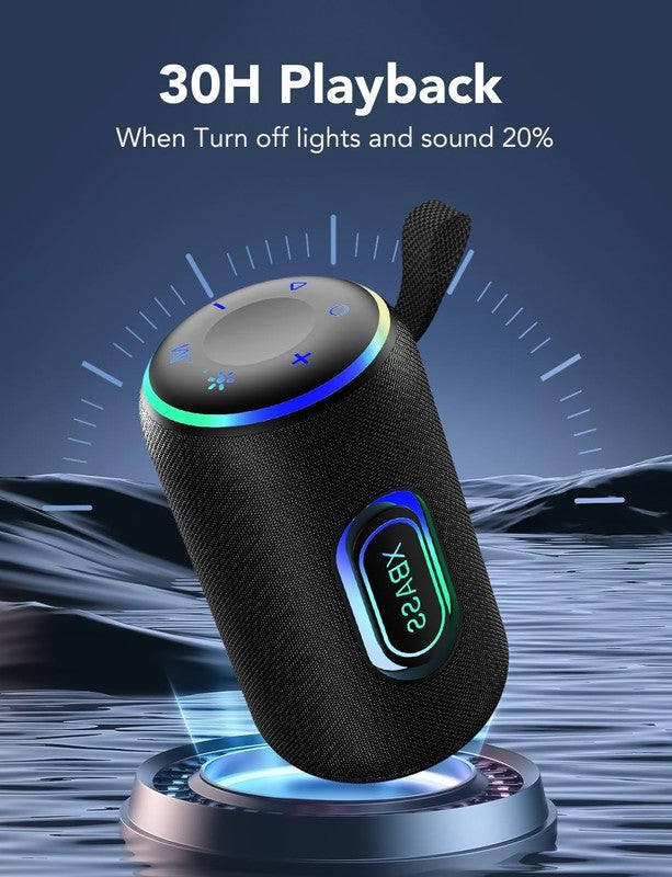 30W Bluetooth 5.4 Speaker, Dual, Deep Bass, 30H Playtime, RGB Lights, IPX7, TWS2
