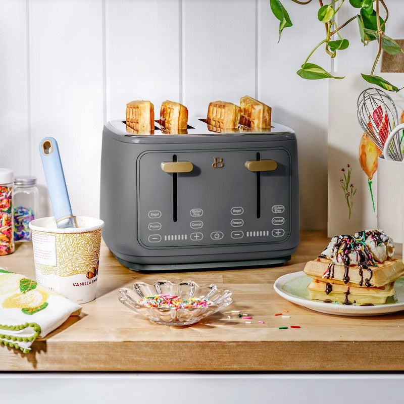 4-Slice Toaster with Touch-Activated Display, Oyster Gray by Drew Barrymore1