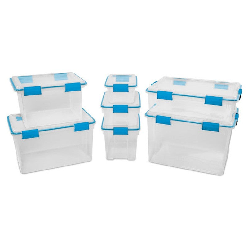 20 Qt Gasket Box, Stackable Storage Bin with Latching Lid, 6 Pack8