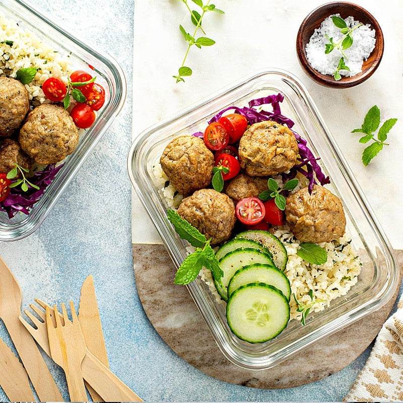 10 Pack 22oz Glass Meal Prep Containers Airtight Lids Green6
