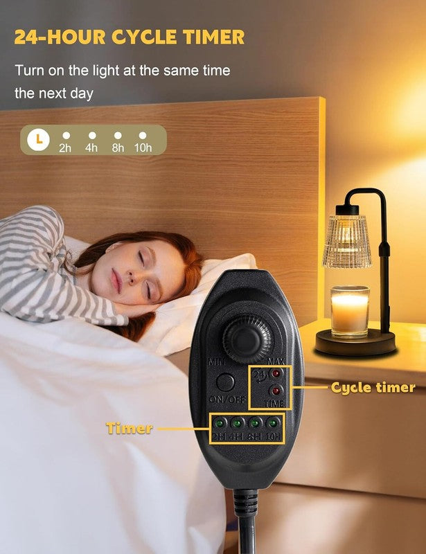 Candle Warmer Lamp with Timer Dimmable, House Warming Gifts with 2 Bulbs3