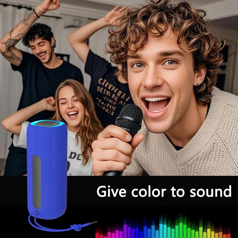 Bluetooth Speaker, IPX5 Waterproof, RGB Lights, BT5.3, TWS, Long Playtime, Blue2