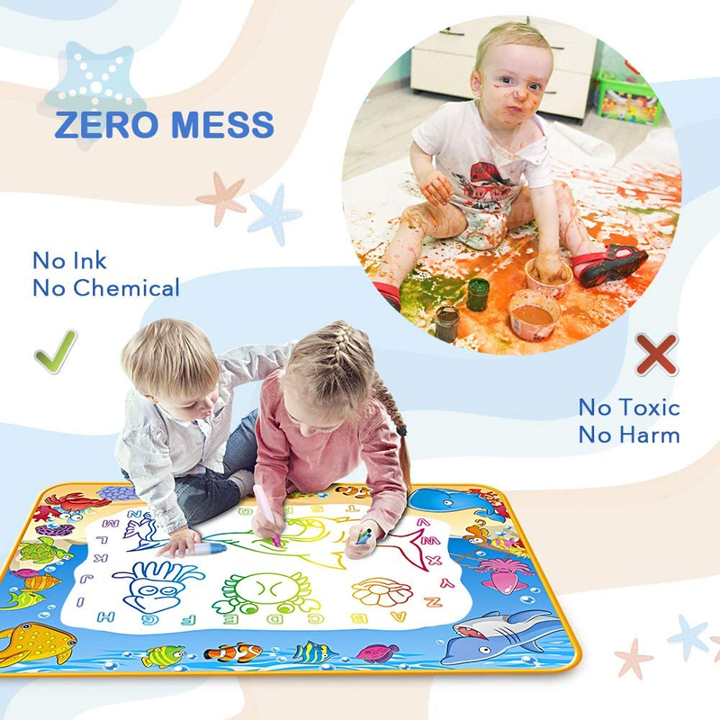 Water Doodle Mat Kids Drawing Painting Mat Magic Pen Educational Toy2