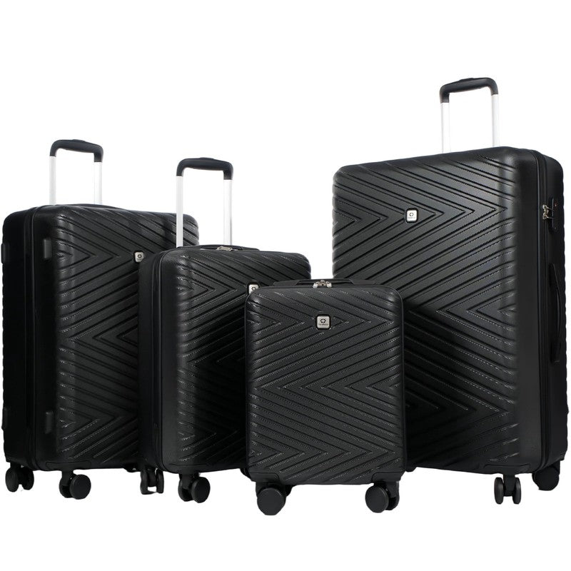 4 Piece Hardshell Luggage Set Hardside Lightweight Suitcase with TSA Lock Spinne6