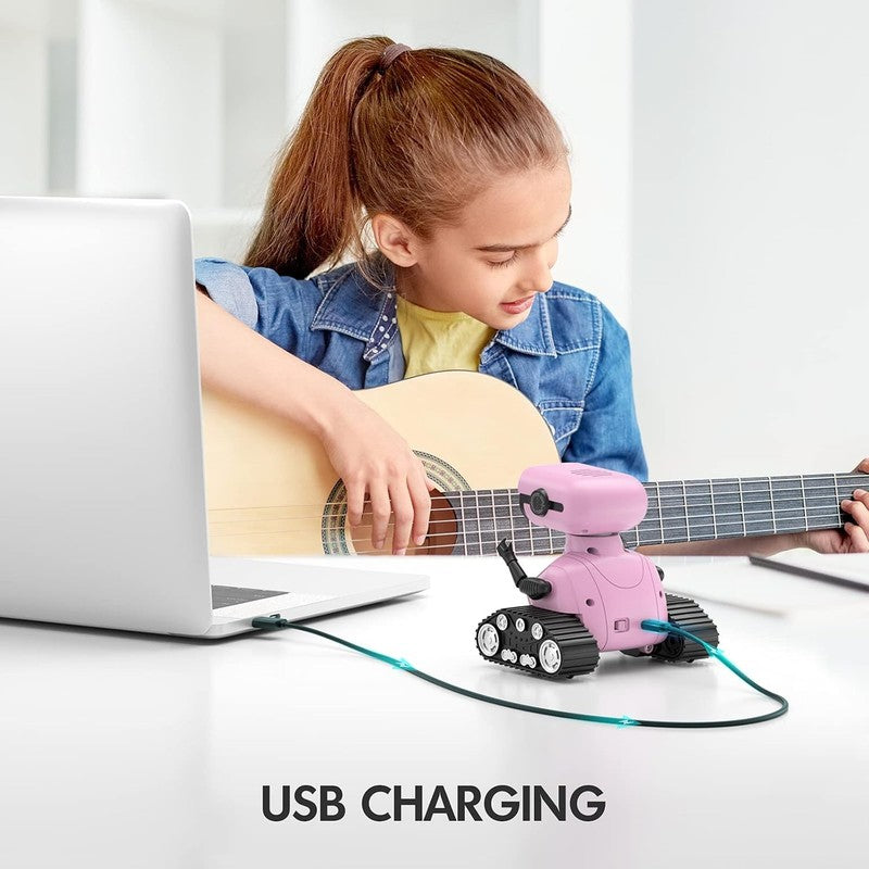 Girls Robot Toy, Rechargeable RC Robot for Kids, Remote Control Toy with Music a3
