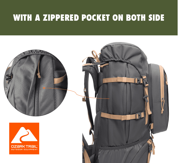60L Hiking Backpack with Durable Fabric and Multiple Pock,Age Group:Adult5