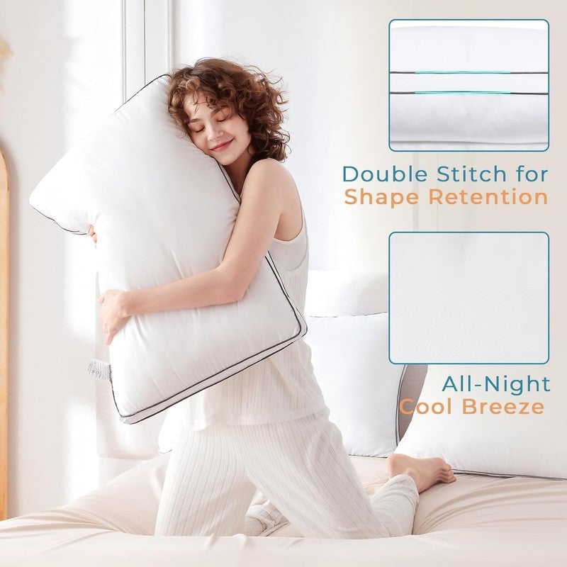 4 Pack Queen Bed Pillows Hotel Collection Down Alternative 20x30"4