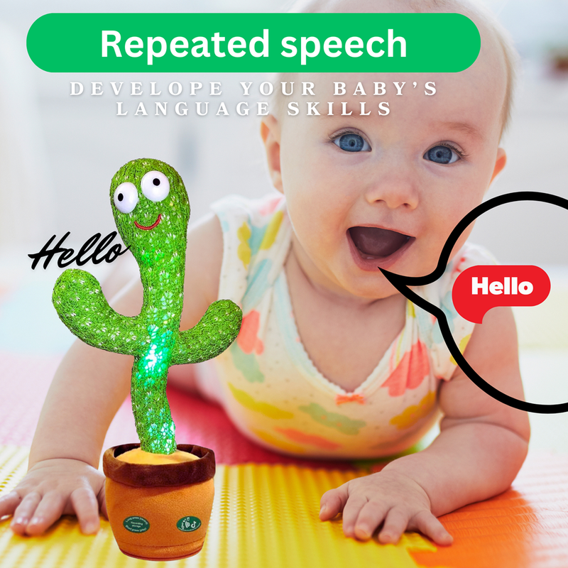 Talking Cactus Toy for Toddlers 1-3 - Plush Speech Therapy Toy That Repeats What4