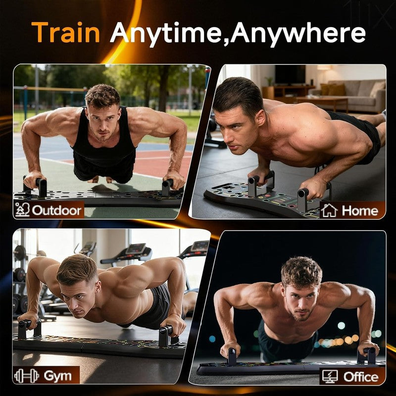 36-in-1 Push Up Board Home Gym w/ Ab Roller Resistance Bands Foldable5