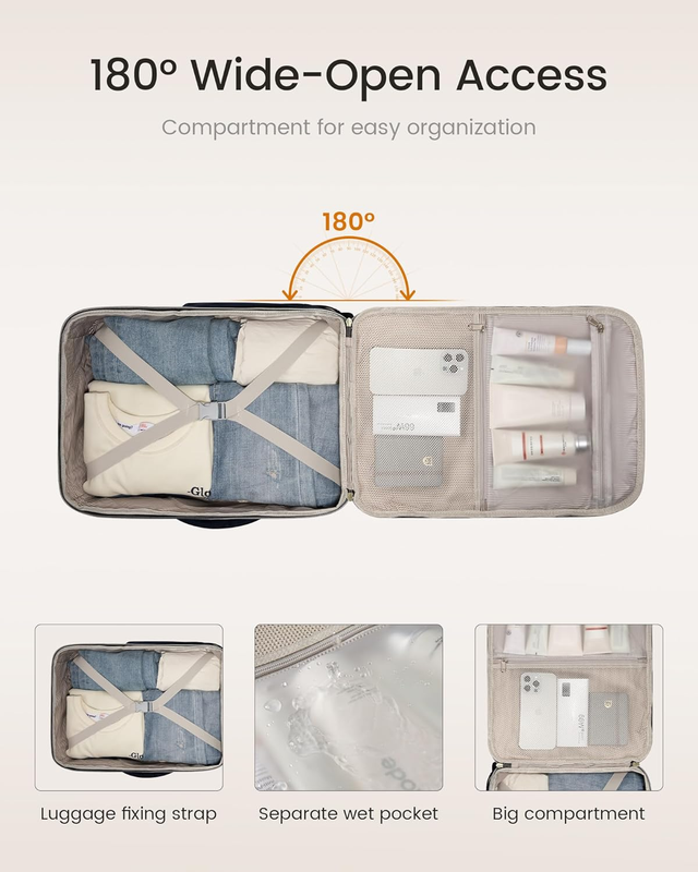 40L Travel Backpack Carry On TSA Airline Approved 17in Laptop Cubes5