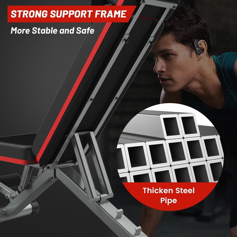 Adjustable Dumbbell Bench Foldable Workout Weight Bench Press Incline Decline fo1