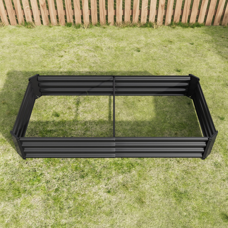 6×3×1Ft Outdoor Metal Raised Garden Bed for Plants,Vegetables,And Flowers,Black1