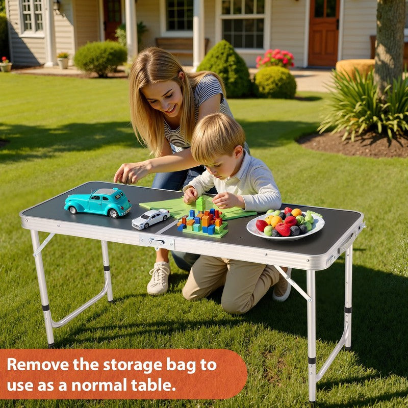 Portable Camping Table Set   Aluminum Kitchen Station W/ Storage, Adjustable Fee8