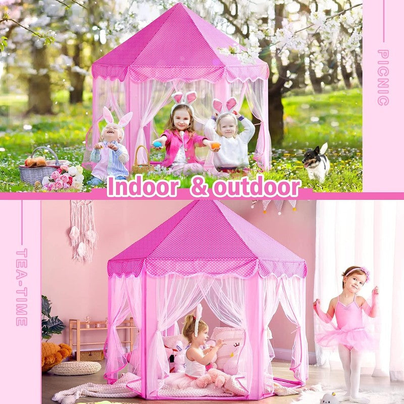 Large Princess Play Tent for Kids with Star Lights - Indoor/Outdoor Fun5
