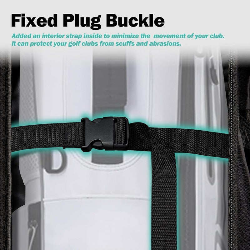 Soft Sided Golf Travel Bag w Wheels Heavy Duty 600D Polyester Universal Size5