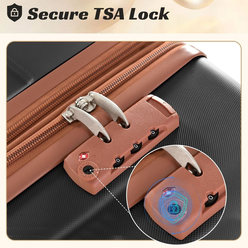 24" Checked Luggage 65L Hardshell Suitcase TSA Lock Spinner Wheels8
