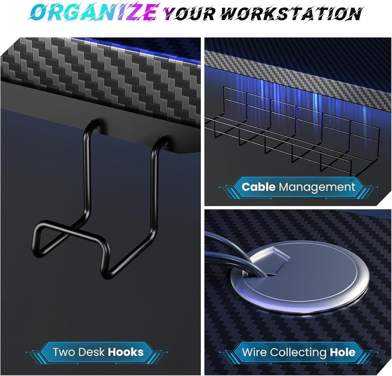 Electric Standing Desk Adjustable - 48 X 24 Inch Sit Stand up Desk with Cable Ma7