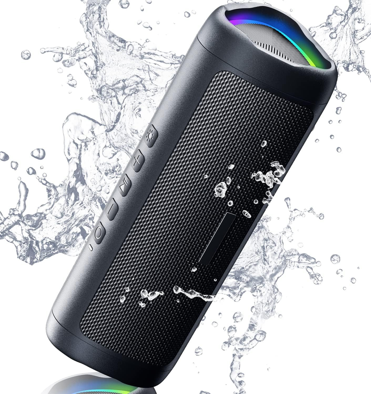 Bluetooth Speaker HD Sound, Portable, IPX5 Waterproof, 20H Playtime, TWS, Black0