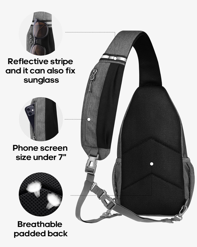 Small Hiking Sling Bag Crossbody Chest Backpack Daypack Men Women3