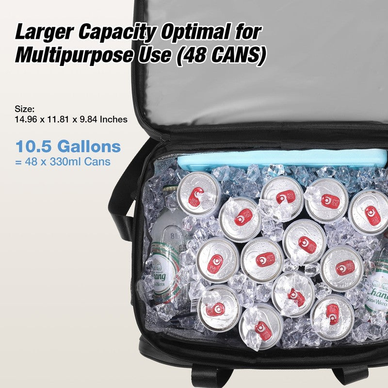 Leakproof 2 in 1 Soft Cooler Bag for 48 Cans   Perfect for Camping & Beach5