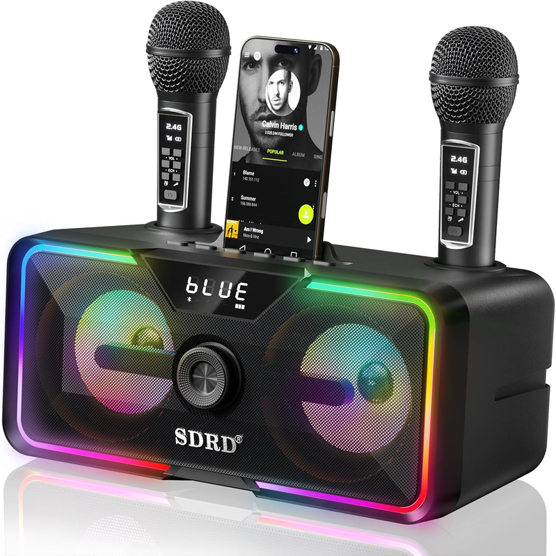 215 Bluetooth Karaoke Machine for Adult Kid with Storage and Charging Station, P0