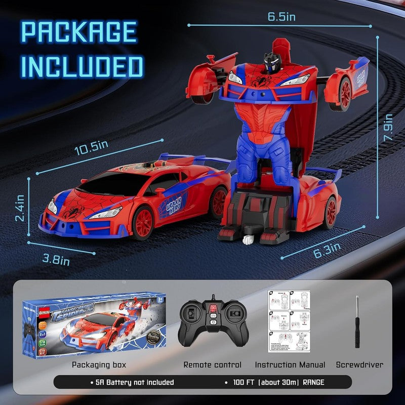 Spider Toys for Boys 4-6, Remote Control Car, One-Button Transform Superhero Toy7