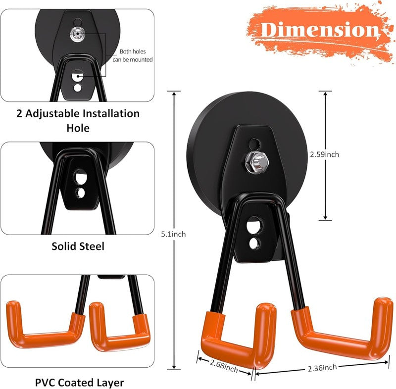 4 Pack Heavy Duty Magnetic Hooks Strong Magnet Garage Utility Storage1